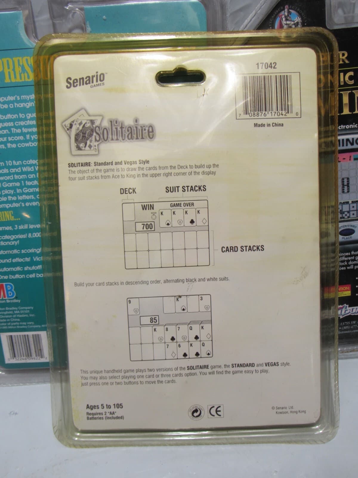 3 Electronic Hand Held Games Hangman Dominos Solitaire New Sealed O79J - Thumbnail 7