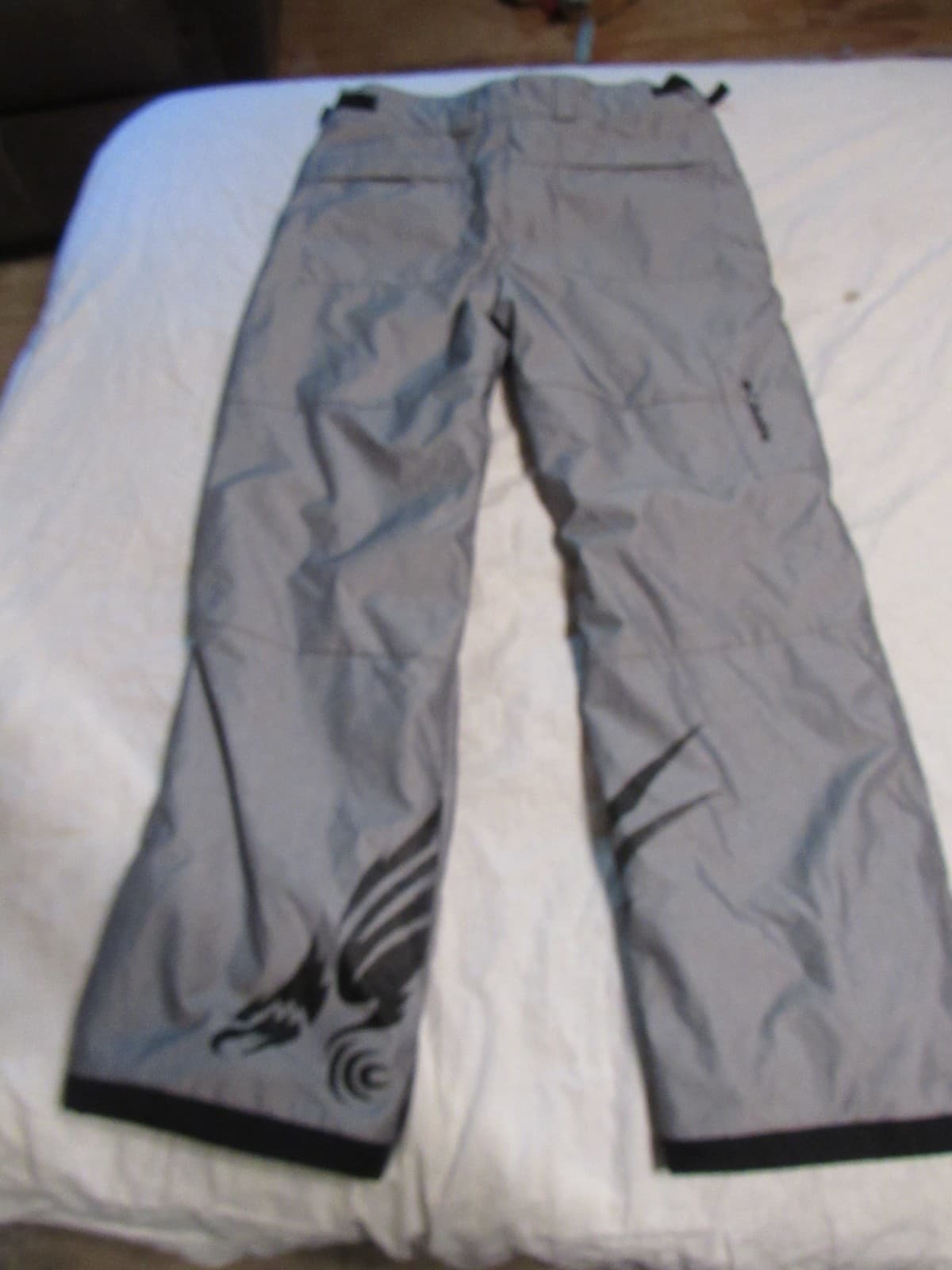 Columbia Convert Snowboard Pants Youth M 14/16 Grey Ski OMNI SHIELD Cargo V64M - Thumbnail 4