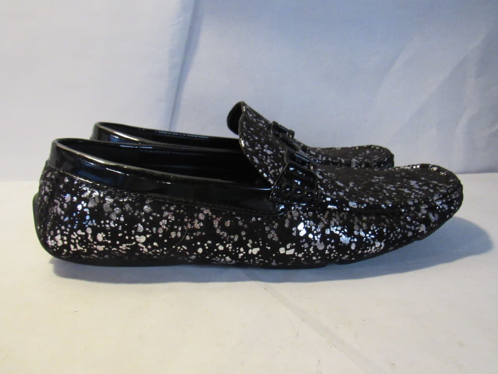 After Midnight Mens Black Silver Loafers Formal Size 8 M L65K