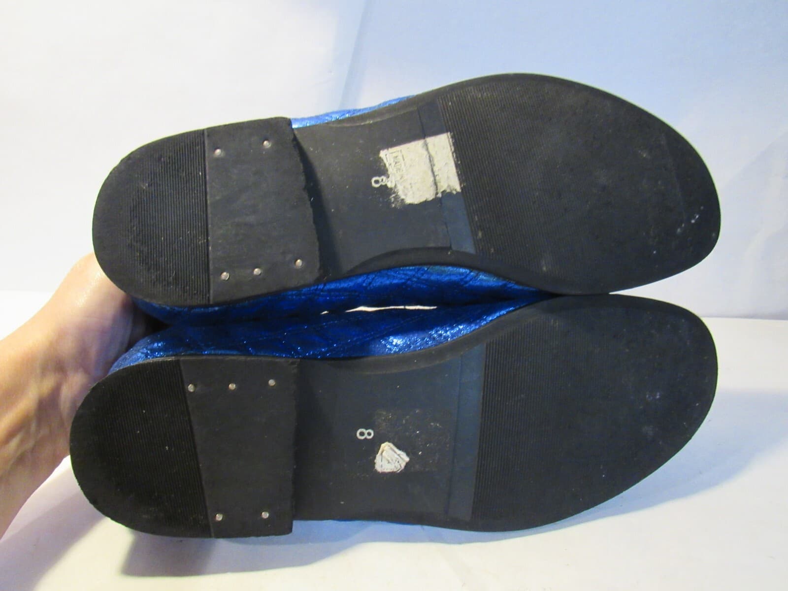 After Midnight Mens Satin Royal Blue Loafers Clawson Size 8 M L64K - Thumbnail 7