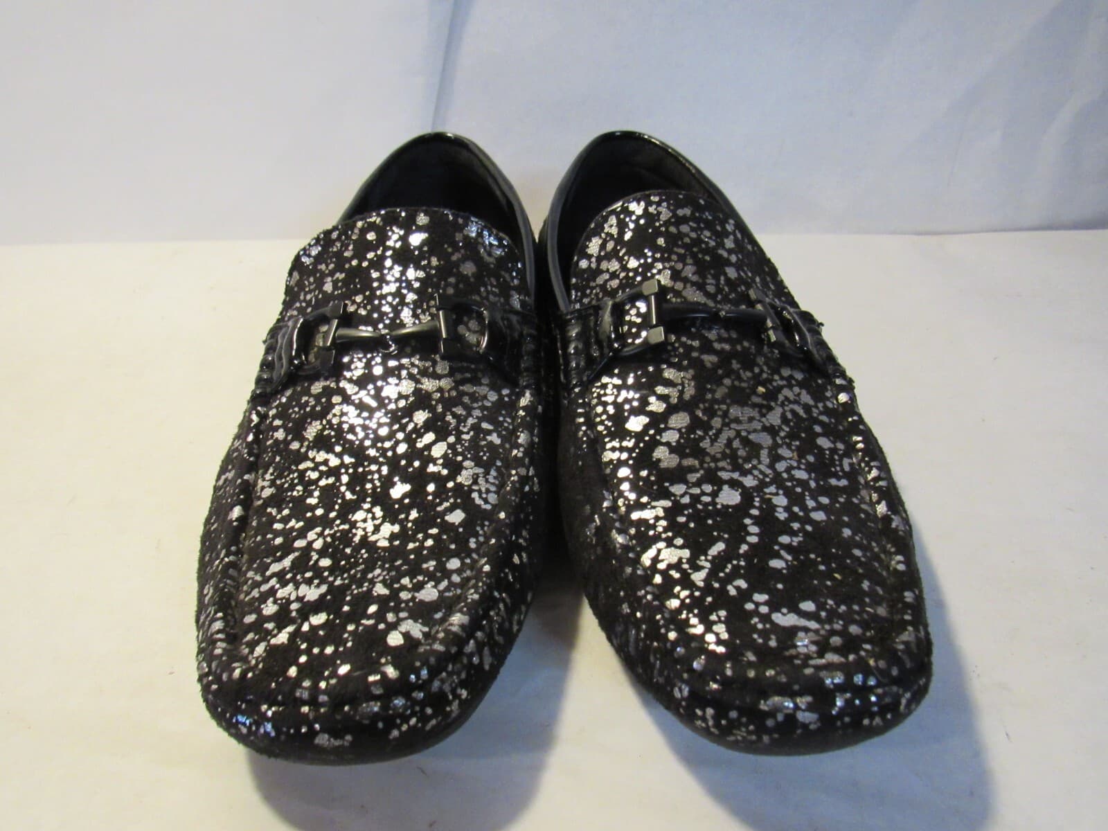 After Midnight Mens Black Silver Loafers Formal Size 8 M L65K - Thumbnail 3