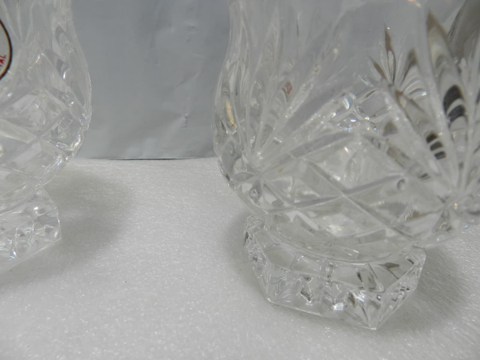 2 Clear Crystal Footed Votive Tea Light Candle Holder 3.5" 24% Lead Crystal Z39 - Thumbnail 9