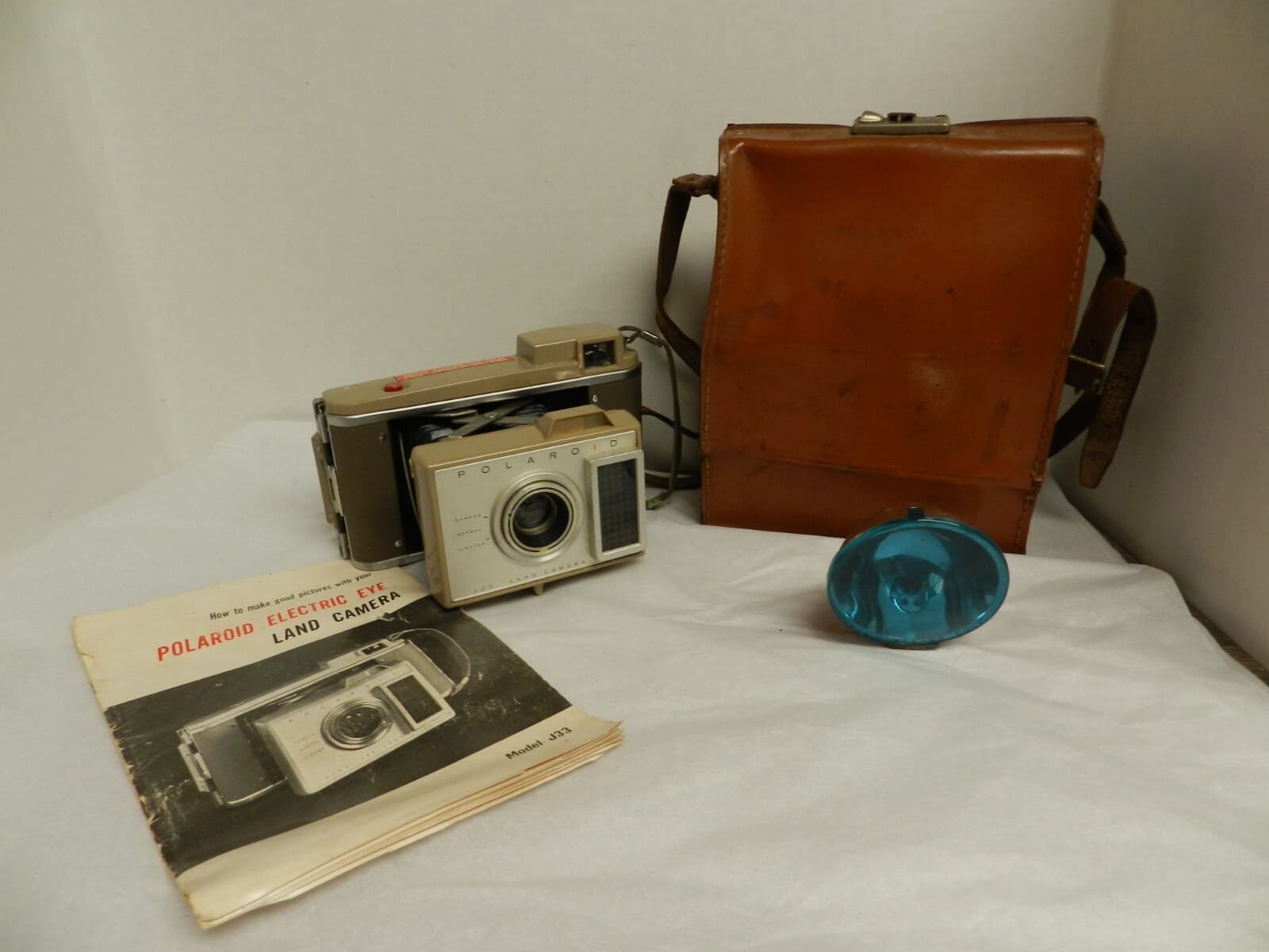 Vintage Polaroid Model J33 Electric Eye Land Camera Carrying Case Untested D42J