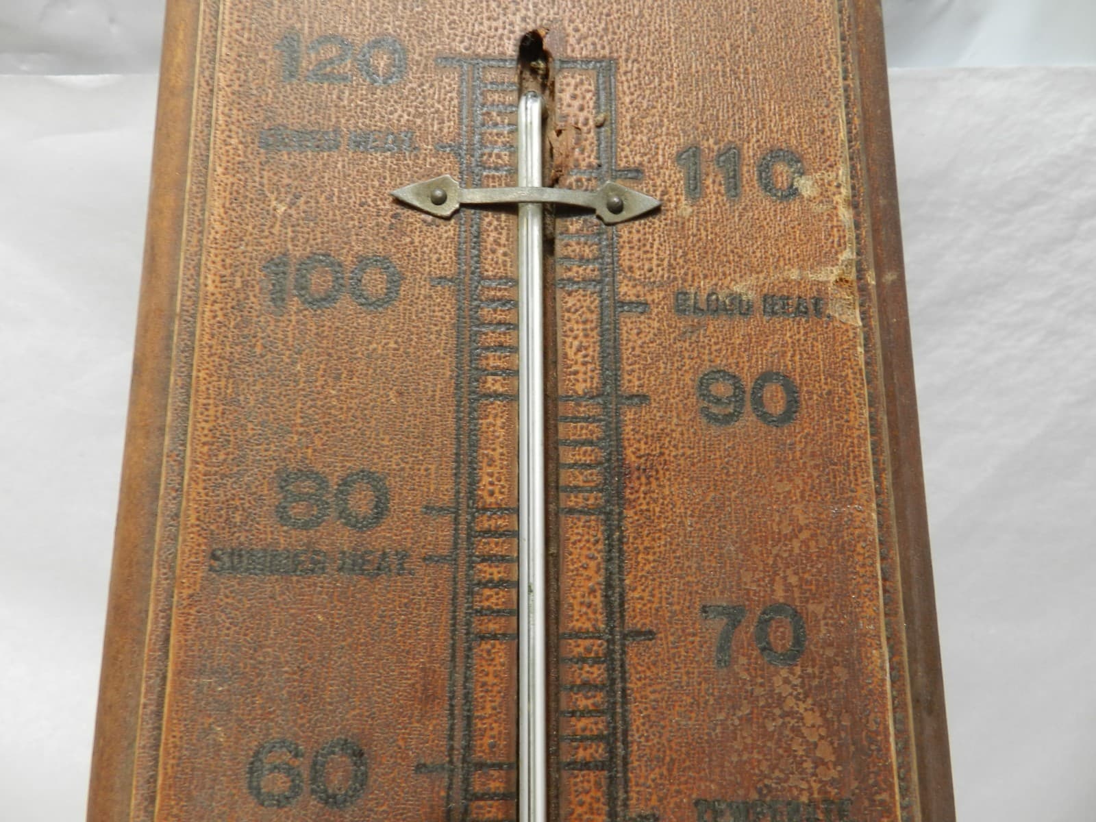 Vintage Large Wood Wear Merit Pants Factory Wall Thermometer Advertising (K2J) - Thumbnail 11