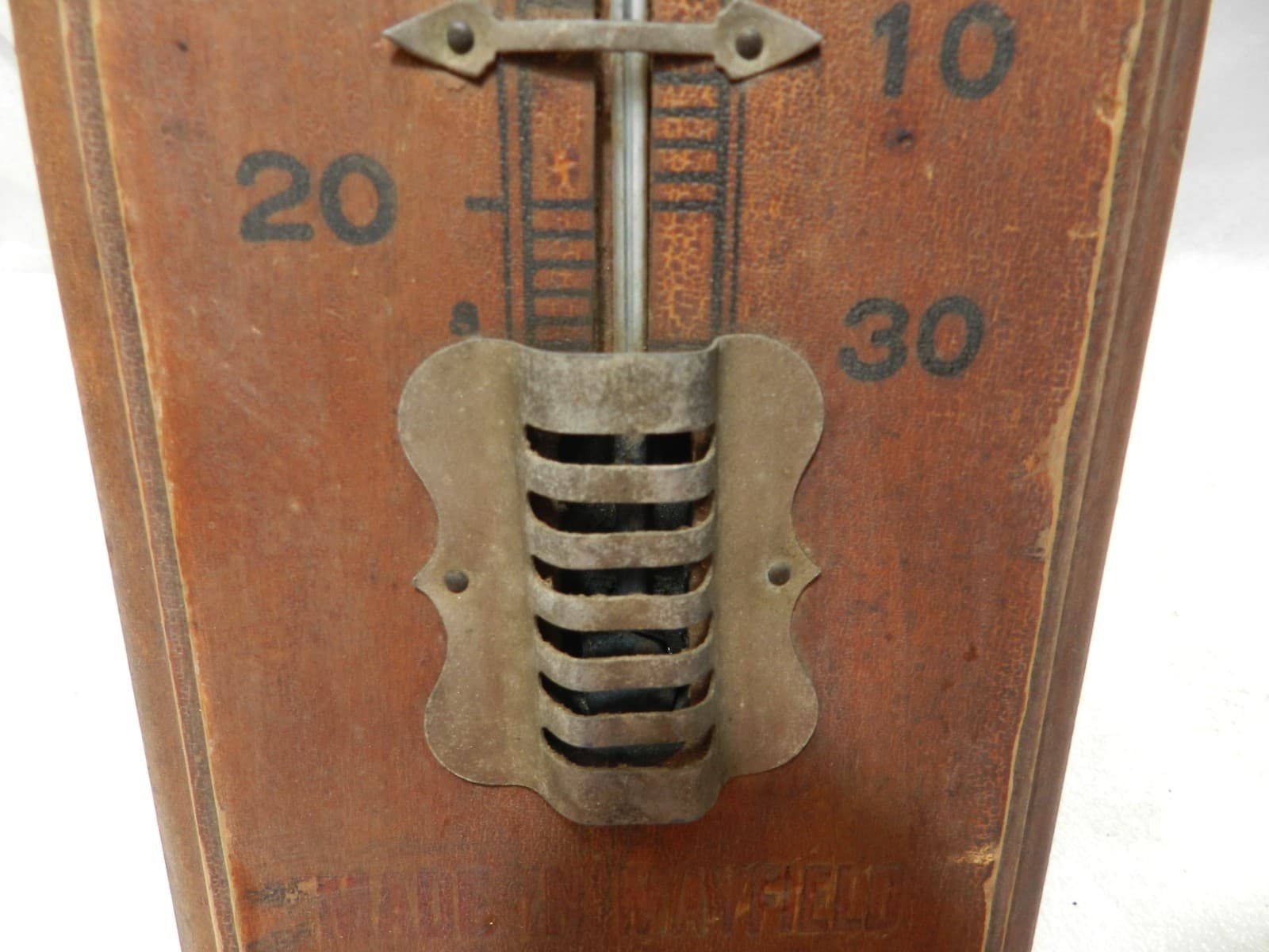 Vintage Large Wood Wear Merit Pants Factory Wall Thermometer Advertising (K2J) - Thumbnail 10