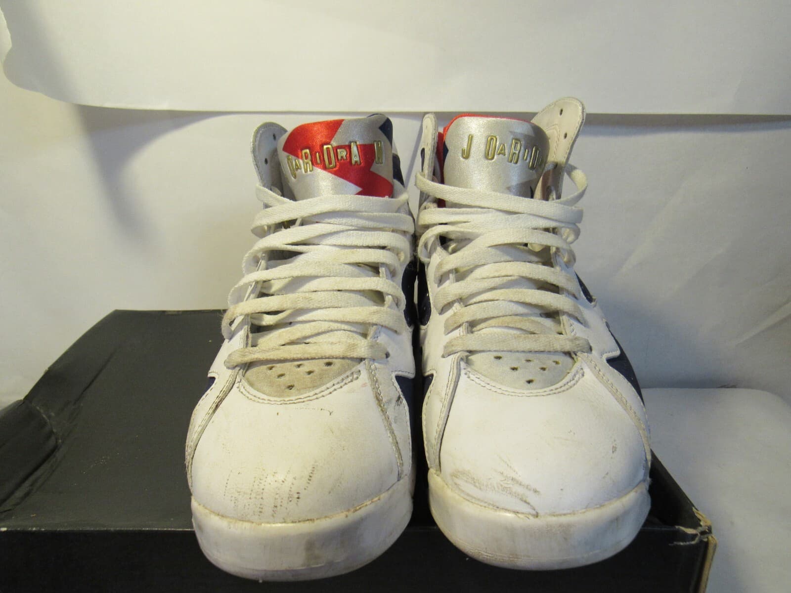 2016 Nike Air Jordan 7 VII Retro Olympic USA Size 8.5 304774-123 (L75K) - Thumbnail 2