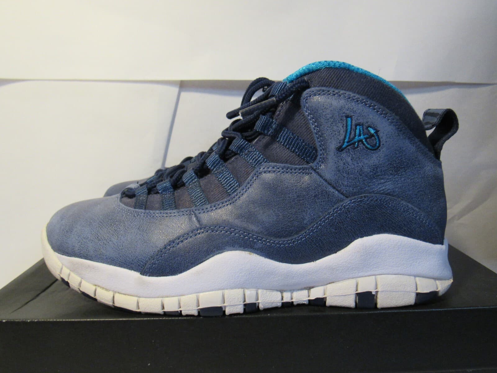 Size 8 - Jordan 10 Retro Los Angeles 2016 Blue Sneakers (L77K) - Thumbnail 2