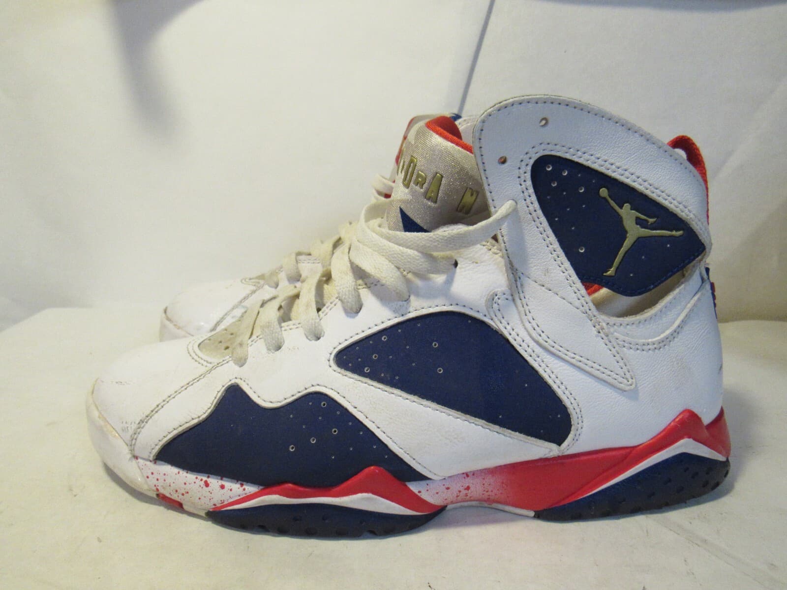 2016 Nike Air Jordan 7 VII Retro Olympic USA Size 8.5 304774-123 (L75K) - Thumbnail 9