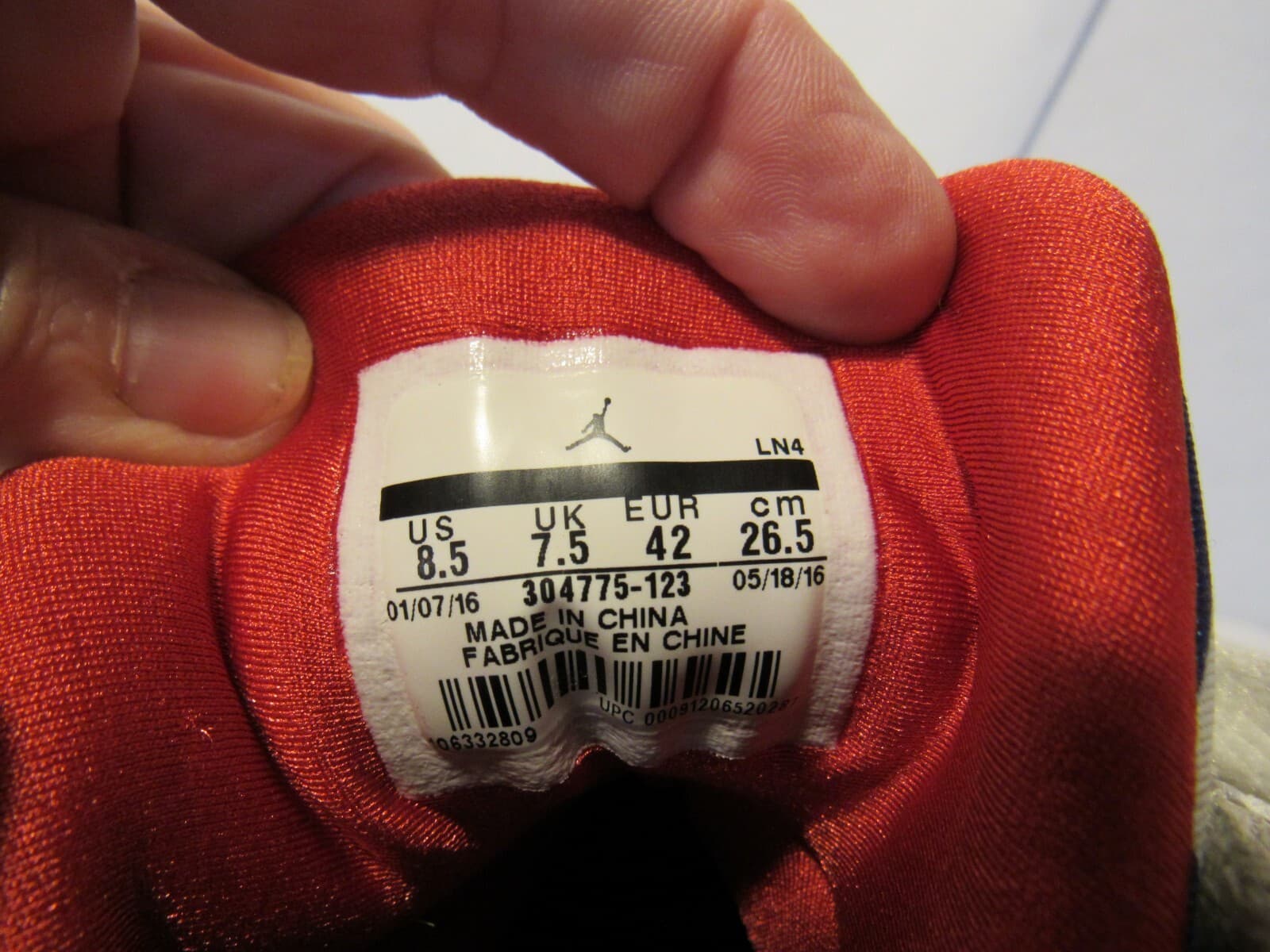 2016 Nike Air Jordan 7 VII Retro Olympic USA Size 8.5 304774-123 (L75K) - Thumbnail 11