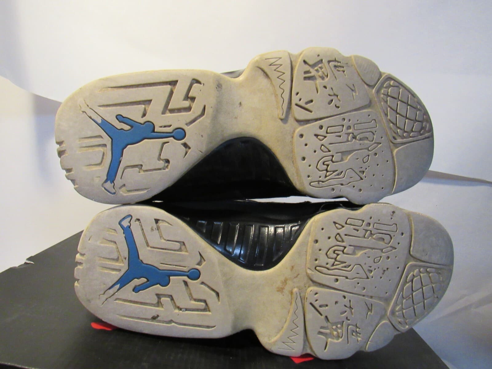 Nike Air Jordan 9 Retro Mens Size 8.5 Photo Blue Sneakers Black 302370-007 L76K - Thumbnail 6