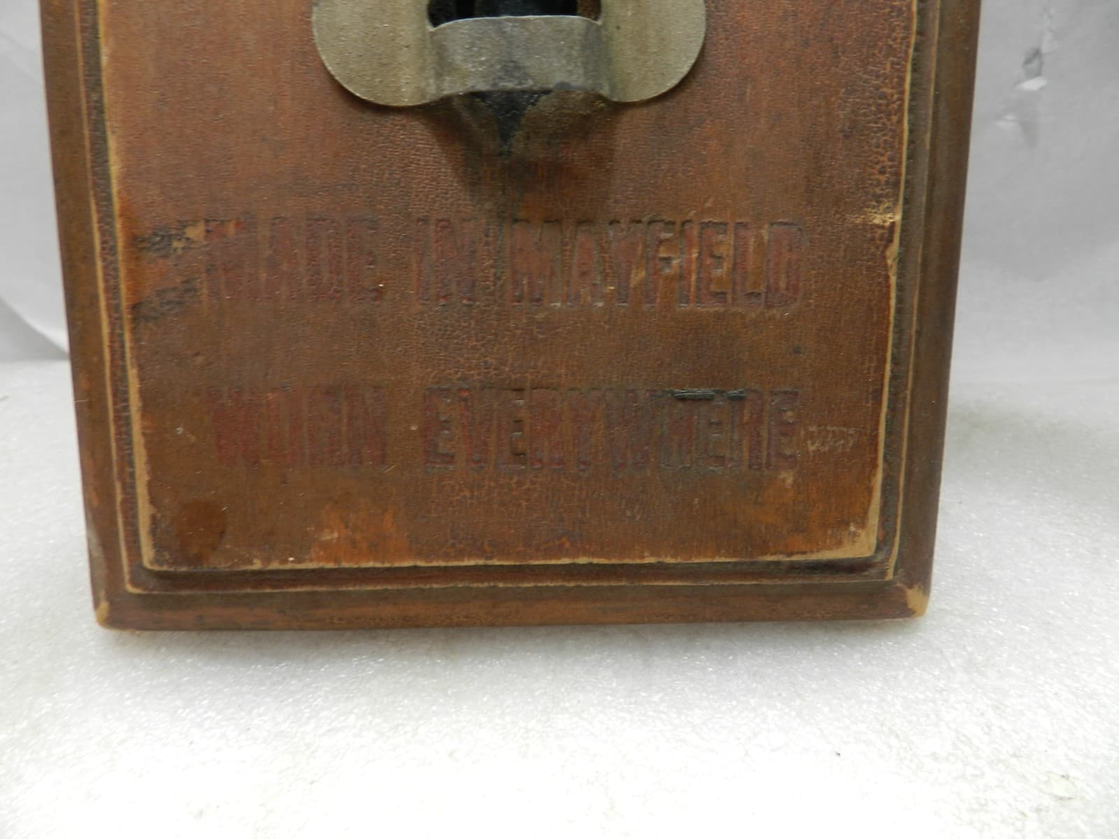 Vintage Large Wood Wear Merit Pants Factory Wall Thermometer Advertising (K2J) - Thumbnail 6