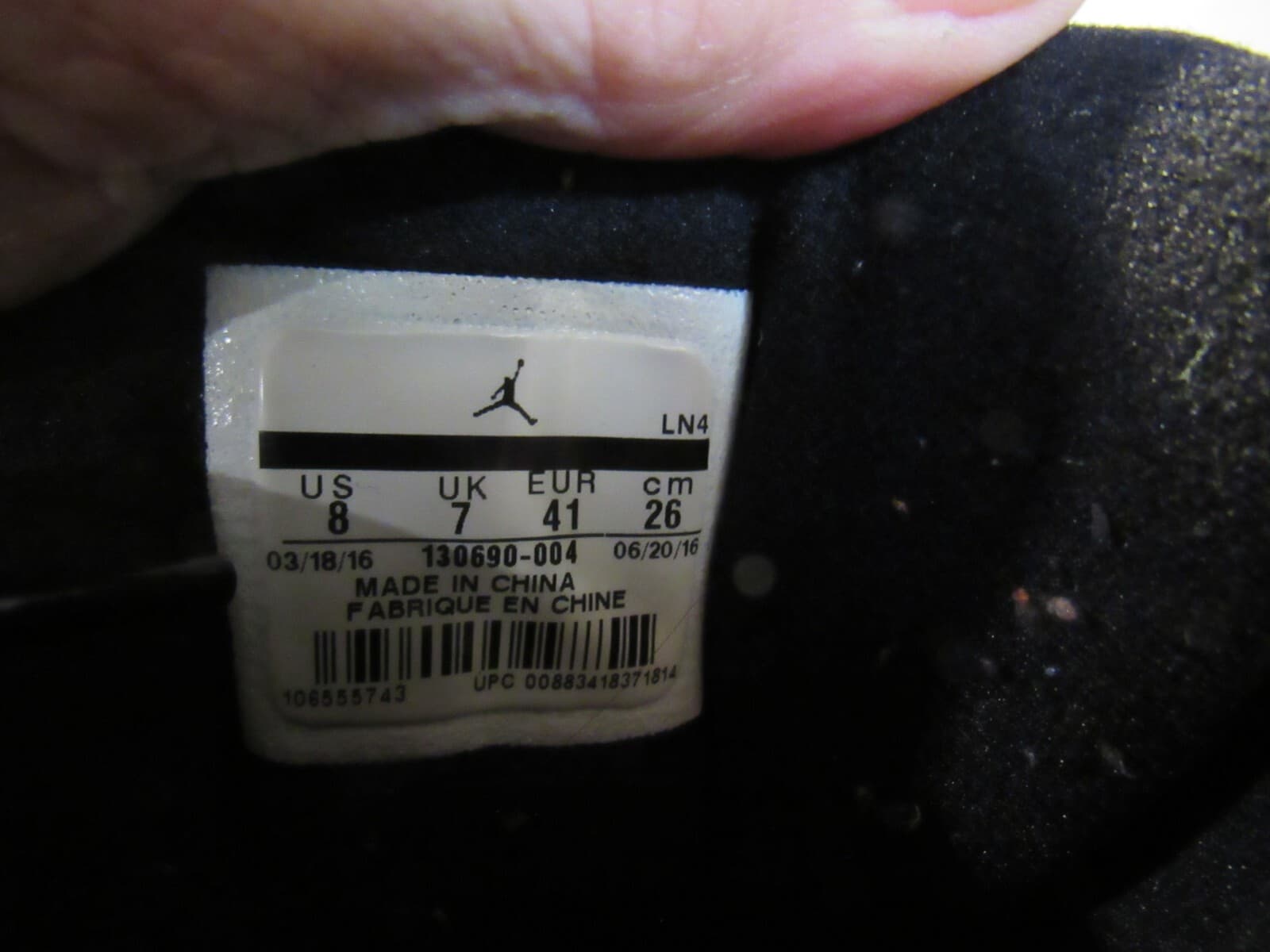Nike Air Jordan 12 Retro Nylon Neoprene Sneakers Size 8 (130690-004) L66 - Thumbnail 7