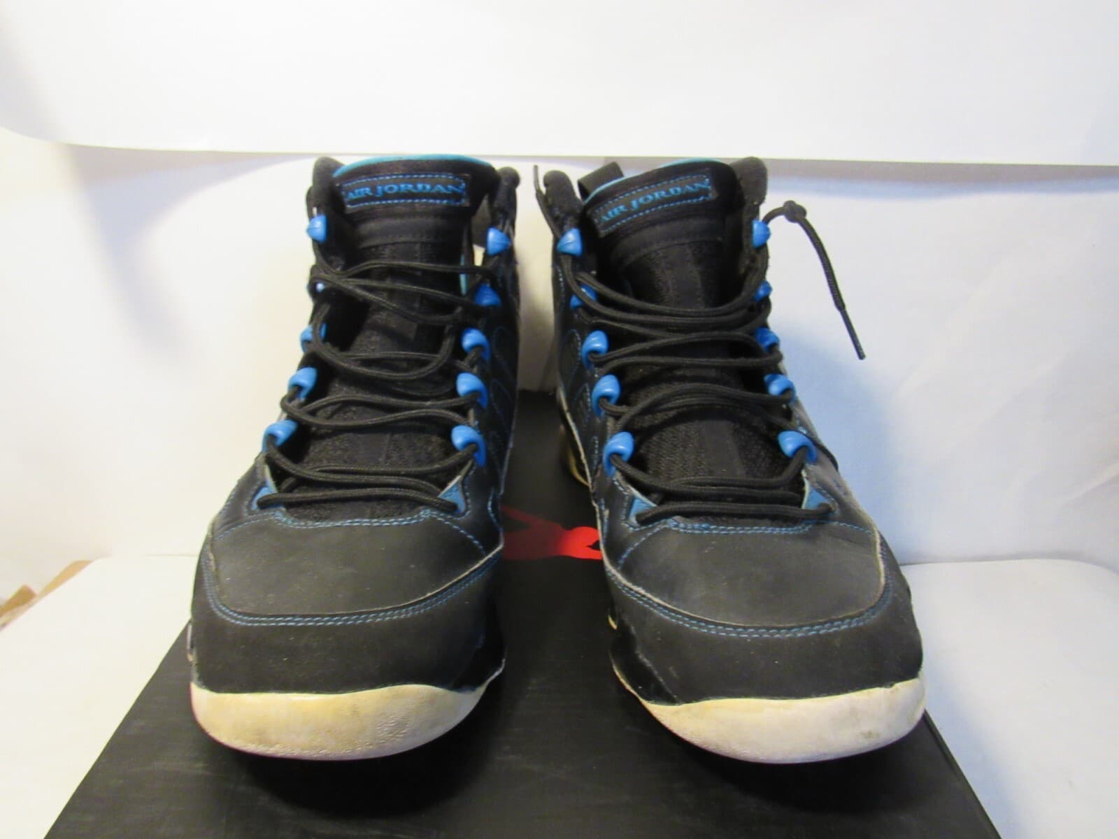 Nike Air Jordan 9 Retro Mens Size 8.5 Photo Blue Sneakers Black 302370-007 L76K - Thumbnail 2