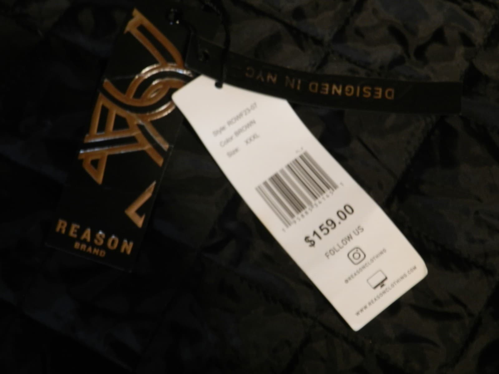 Reason Brand Varsity Style Mens Coat Bear Sewn Patches Tan/Cream Sz 3XL X20K - Thumbnail 11