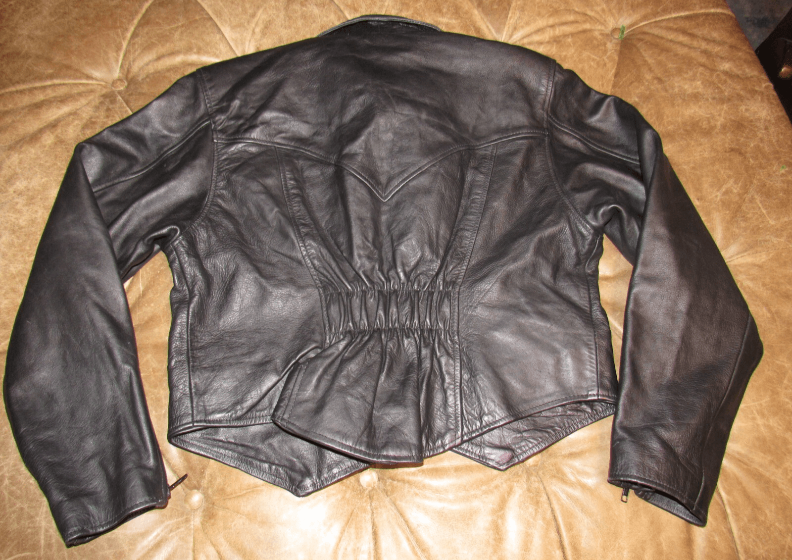 Vintage Jamin Leather Co. Black Leather Motorcycle Jacket Size XL Womens (Q91P) - Thumbnail 2