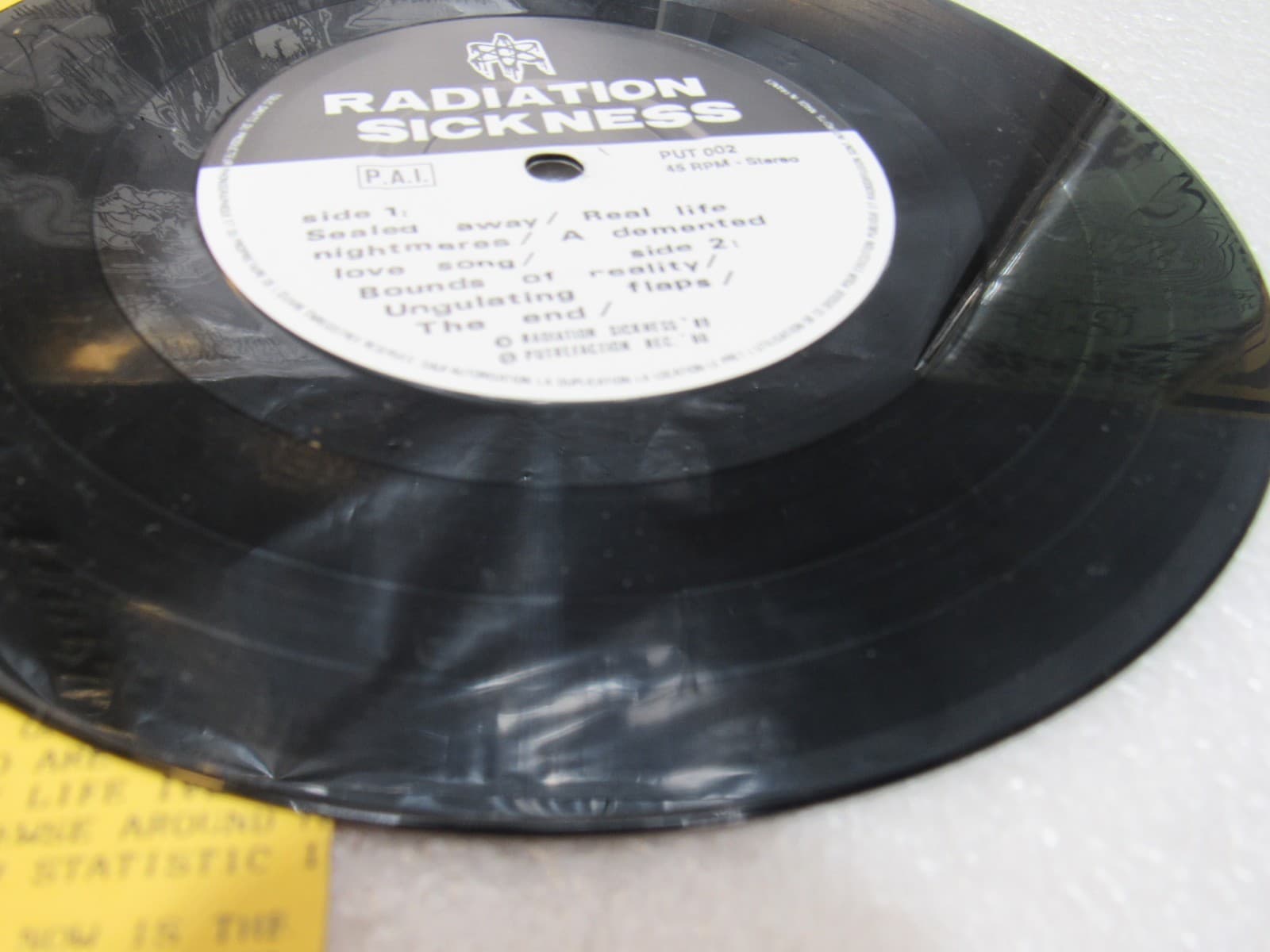 Punk Harcore 7" LP Vinyl Necacedia Phrogs Radiation Travesty Cartoon Castle X43 - Thumbnail 5