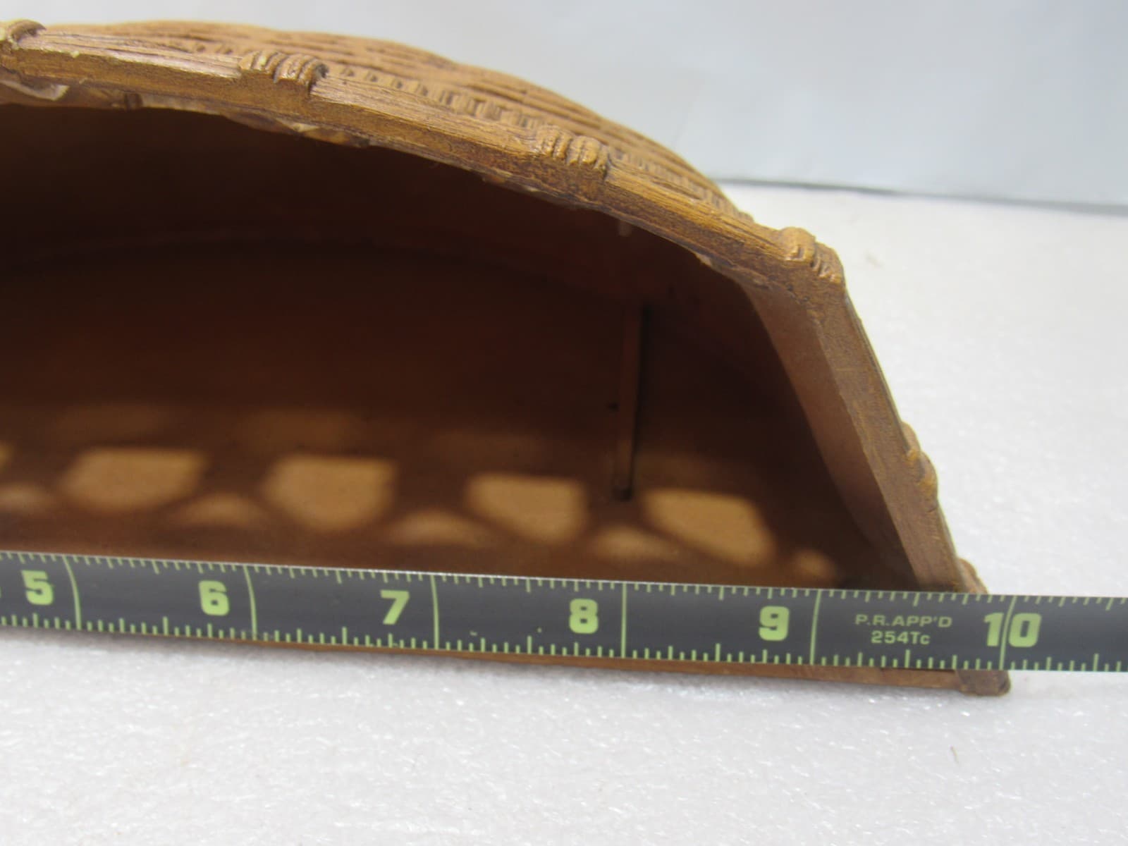 Vintage Syroco Wall Basket Planter MCM Homco 6054 Faux Wood Decor (X45J) - Thumbnail 5