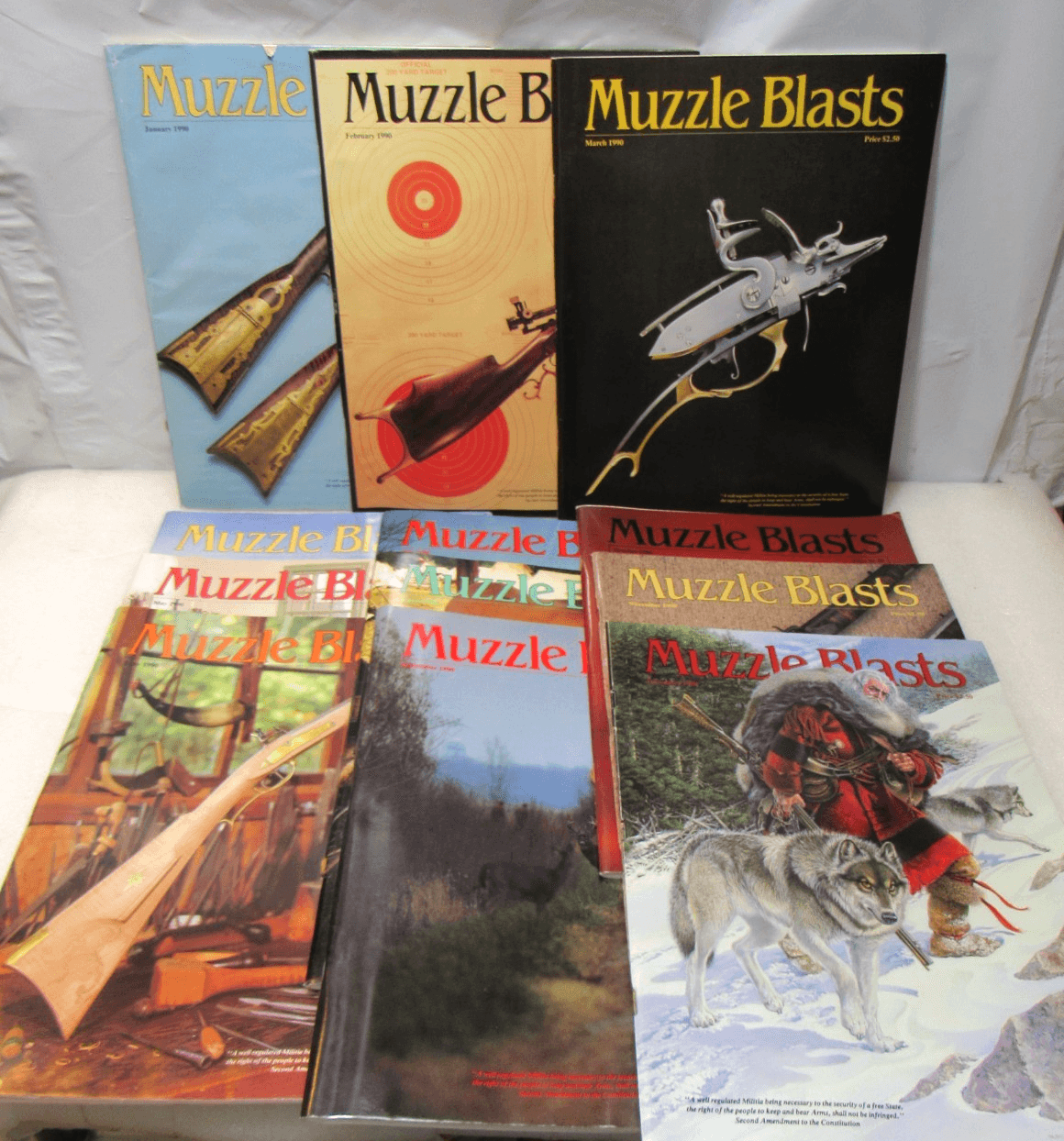 Muzzle Blasts Magazine 1990 Complete 12 issues Lot Black Powder Rifles (H57J) - Thumbnail 2