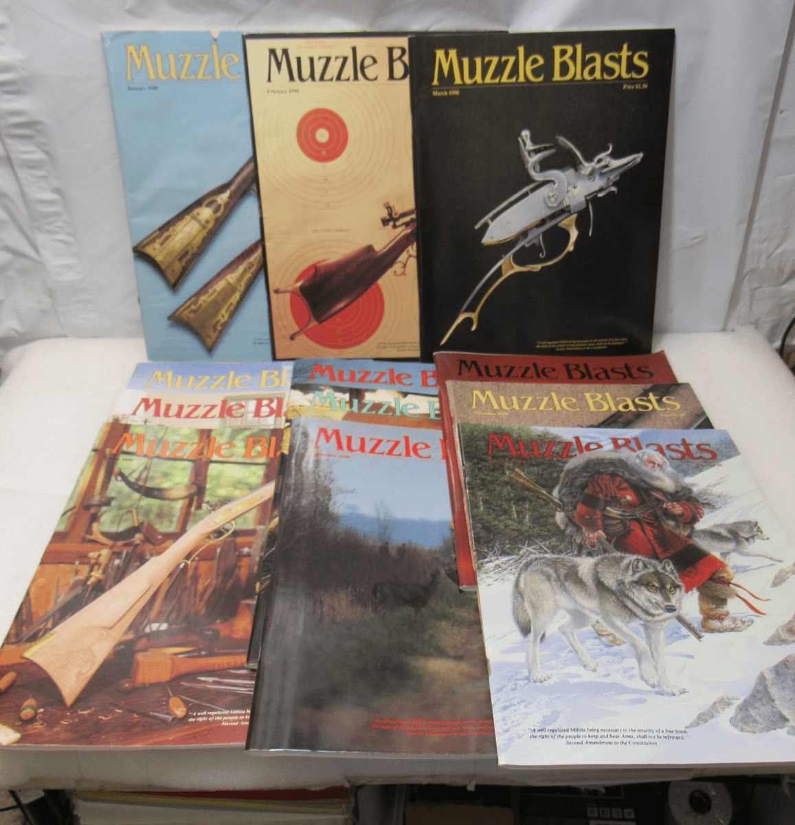Muzzle Blasts Magazine 1990 Complete 12 issues Lot Black Powder Rifles (H57J)