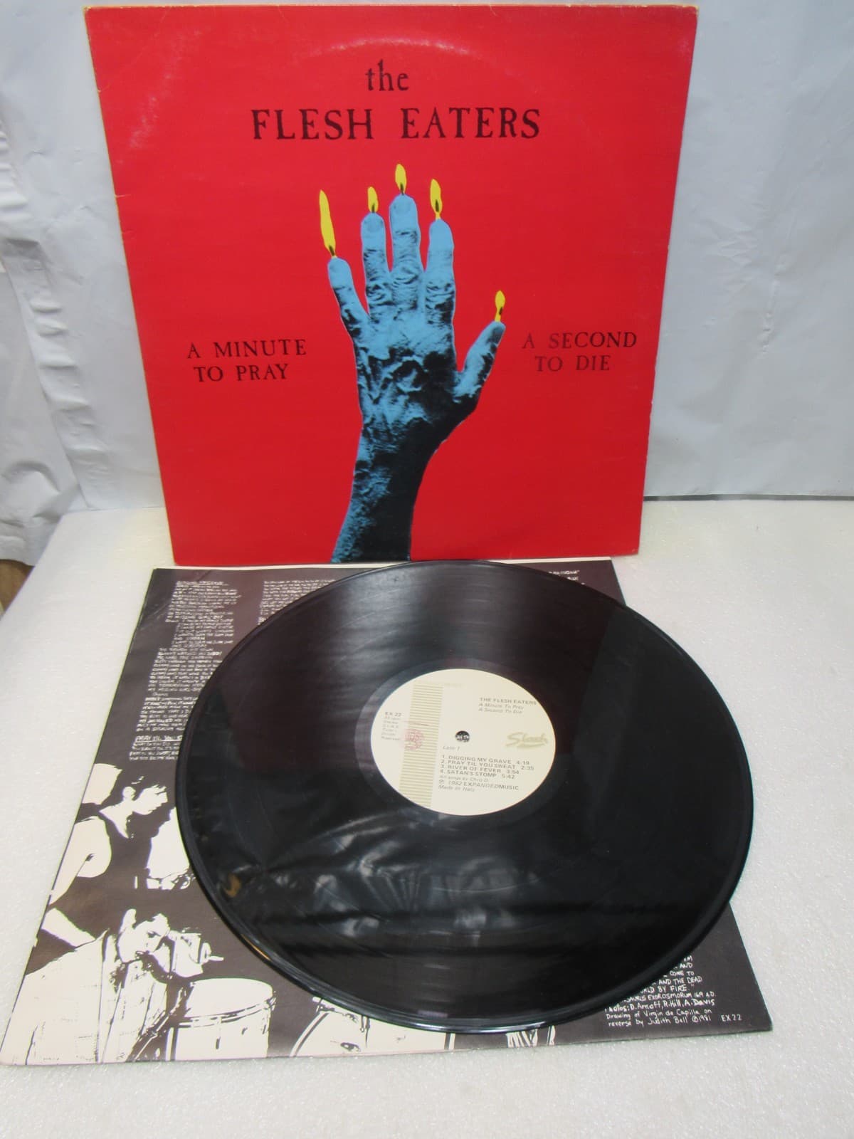 FLESH EATERS A Minute To Pray Second To Die Expanded LP 1982 Lyric Inner X34JJ - Thumbnail 2