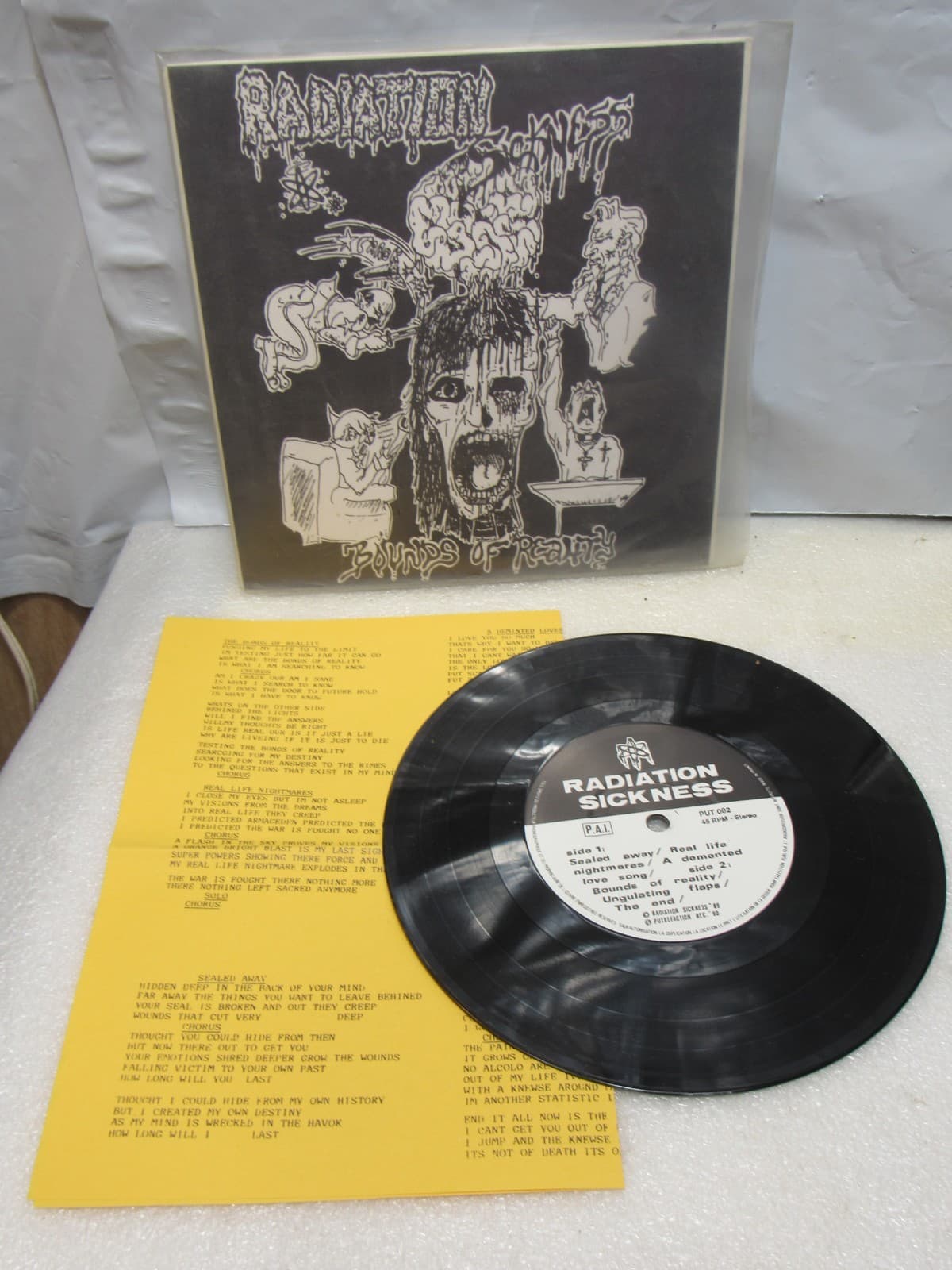 Punk Harcore 7" LP Vinyl Necacedia Phrogs Radiation Travesty Cartoon Castle X43 - Thumbnail 4