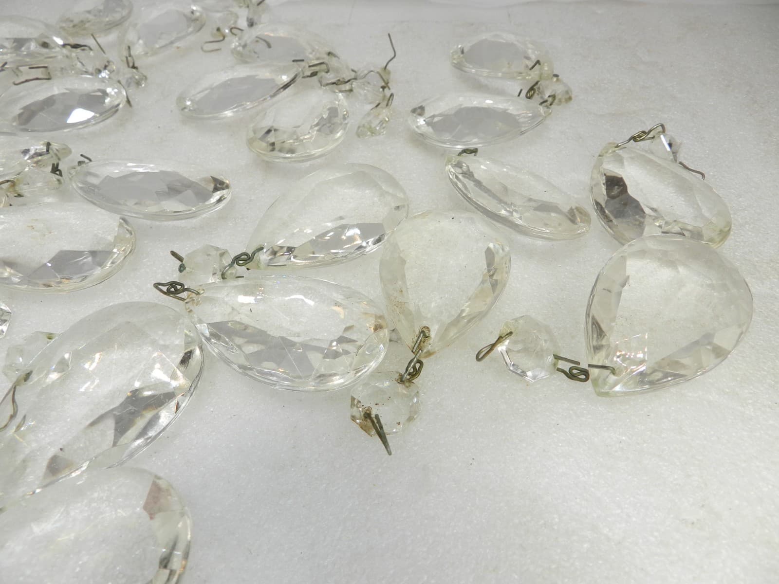 28 Hanging Crystal Tear Drop-Shape Chandelier Craft Prisms (K12J) - Thumbnail 2