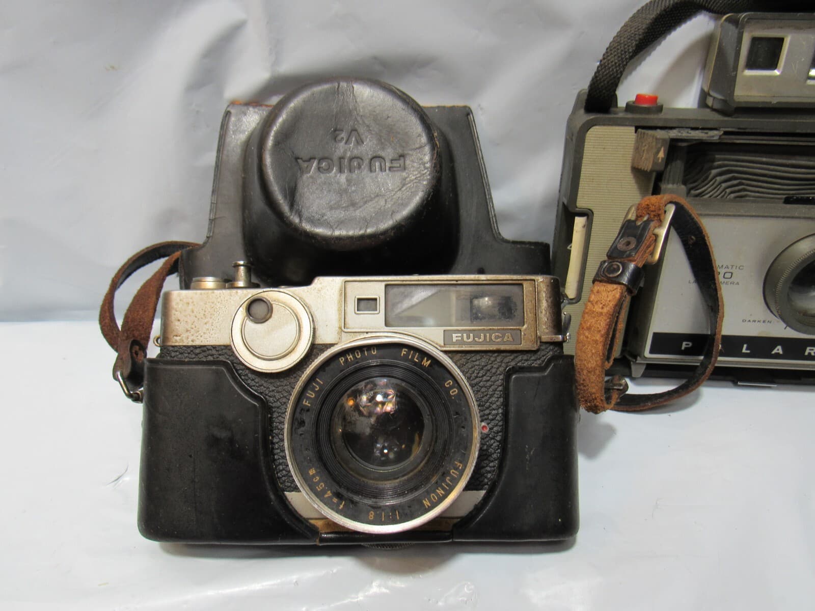 Vintage Antique Camera Camcorder Lot Fuji Polaroid Samoca Untested O99J - Thumbnail 2