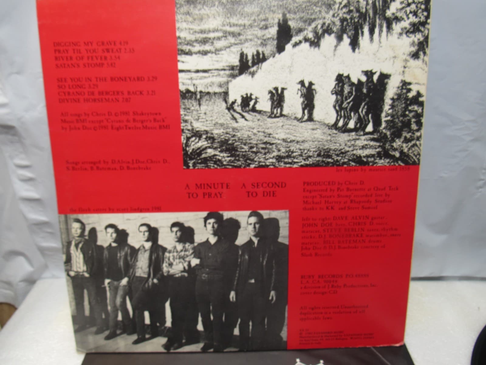 FLESH EATERS A Minute To Pray Second To Die Expanded LP 1982 Lyric Inner X34JJ - Thumbnail 8