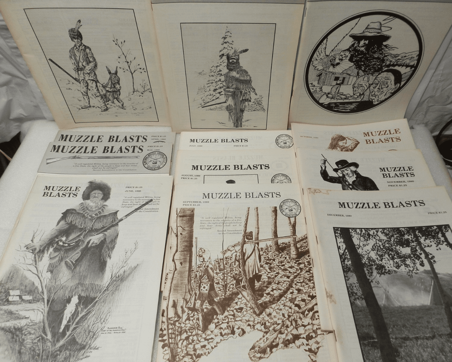 Muzzle Blasts Magazine 1980 Complete 12 issues Lot Black Powder Rifles (H63J)