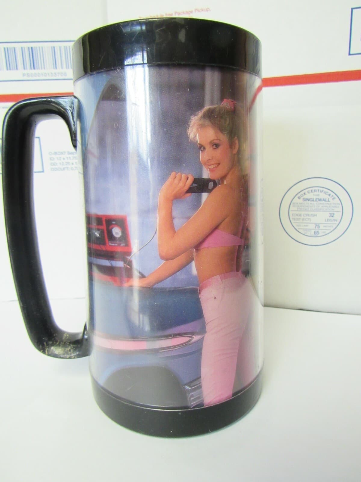 Snap-On Tools Black Insulated Toolmate Pinup Mug Trish, March/April 1987 K - Thumbnail 3