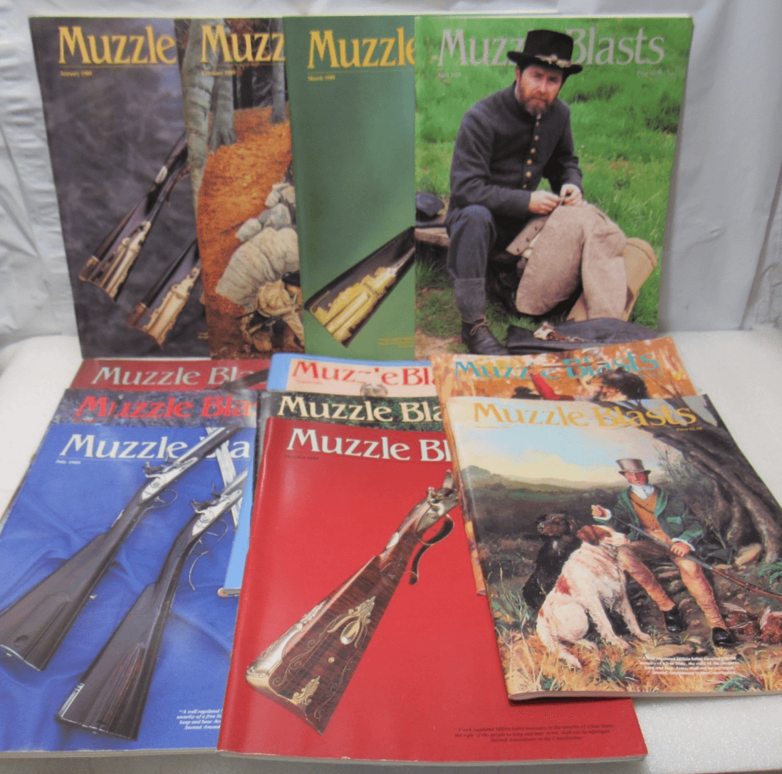 Muzzle Blasts Magazine 1989 Complete 12 issues Lot Black Powder Rifles (H58J)