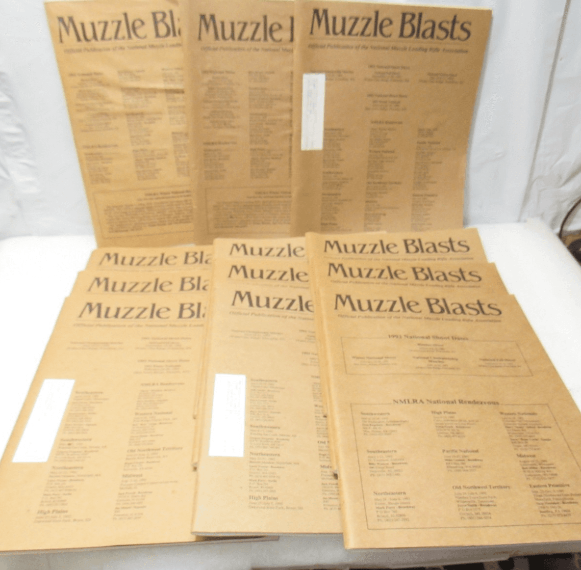 Muzzle Blasts Magazine 1992 Complete 12 issues Lot Black Powder Rifles (H56J)