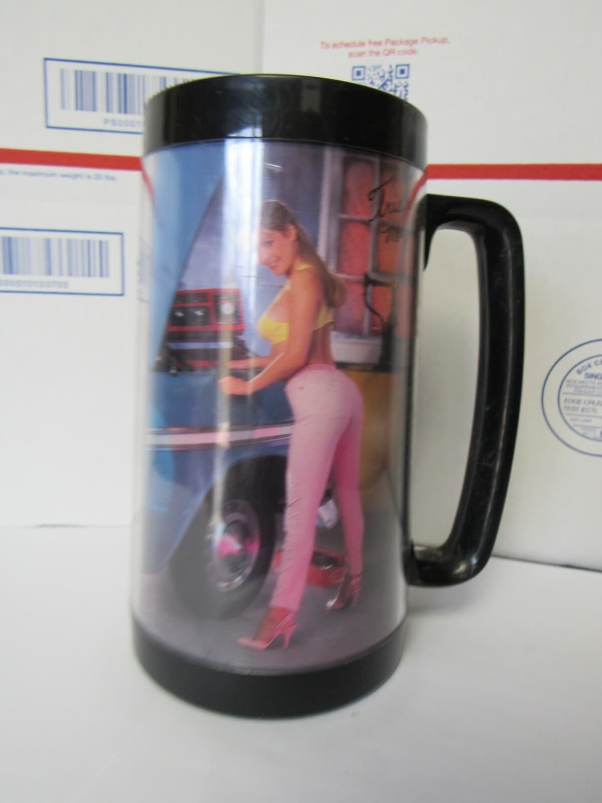 Snap-On Tools Black Insulated Toolmate Pinup Mug Trish, March/April 1987 K
