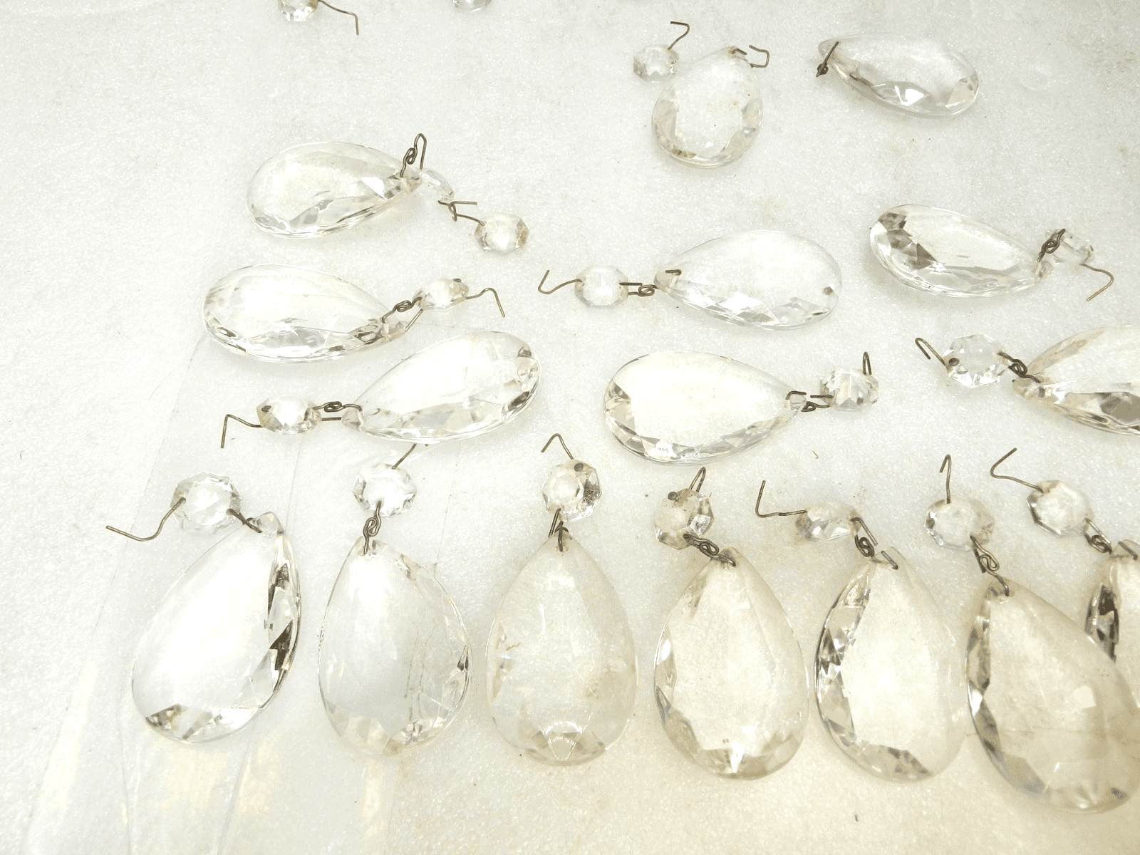 28 Hanging Crystal Tear Drop-Shape Chandelier Craft Prisms (K12J) - Thumbnail 8