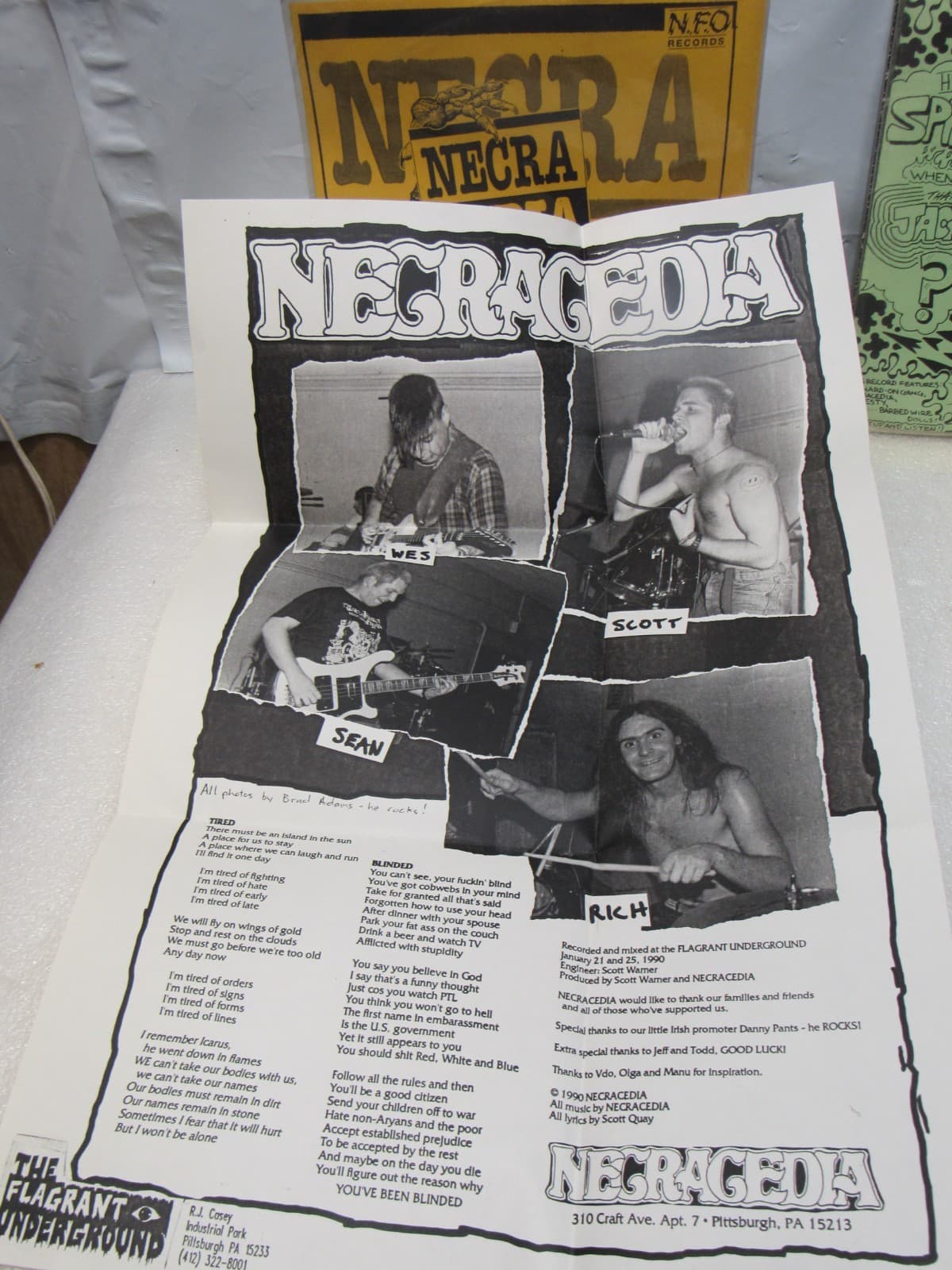 Punk Harcore 7" LP Vinyl Necacedia Phrogs Radiation Travesty Cartoon Castle X43 - Thumbnail 8