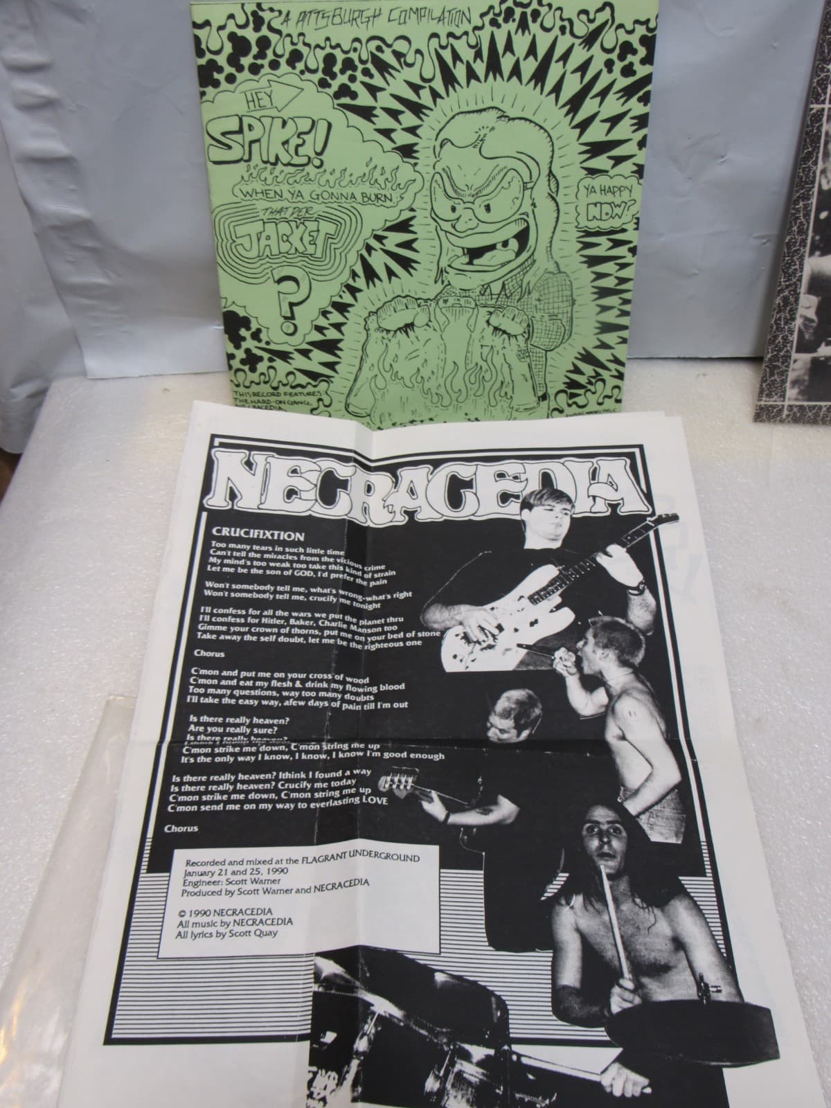 Punk Harcore 7" LP Vinyl Necacedia Phrogs Radiation Travesty Cartoon Castle X43 - Thumbnail 19
