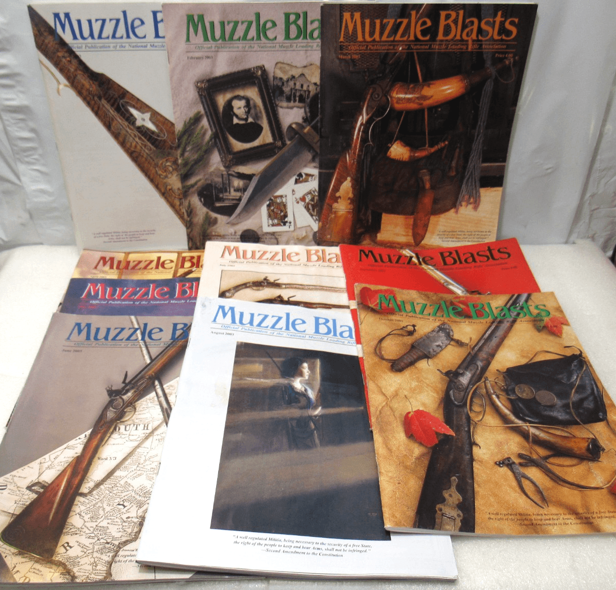 Muzzle Blasts Magazine 2003 Complete 12 issues Lot Black Powder Rifles (H69J)