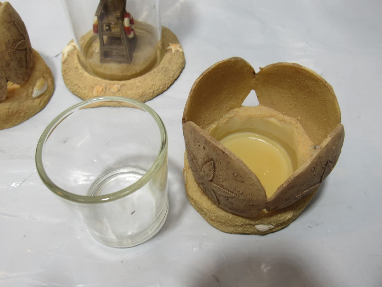 Yankee Candle 3 Pc Beach Theme Candle Holder Set Tealite Candle O96M - Thumbnail 4