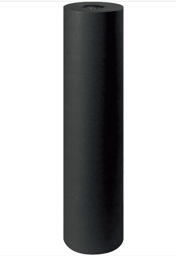 36" - 50 lb. Black Kraft Paper Roll - 1 Roll E3K