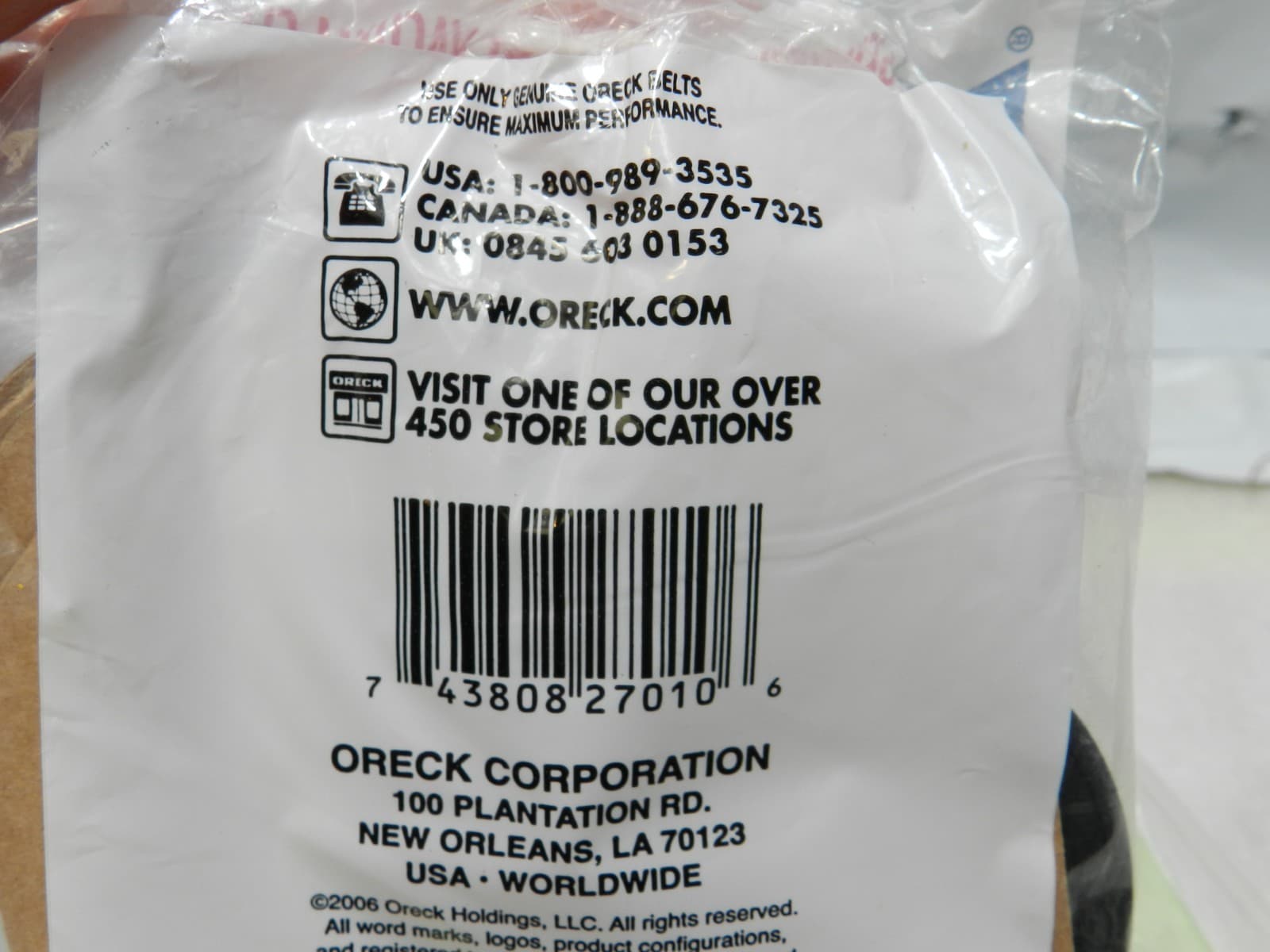6 Allergy Bags for Oreck XL15 XL7 XL21 Upright Vacuum Type CC & 1 Belt (B88K) - Thumbnail 7