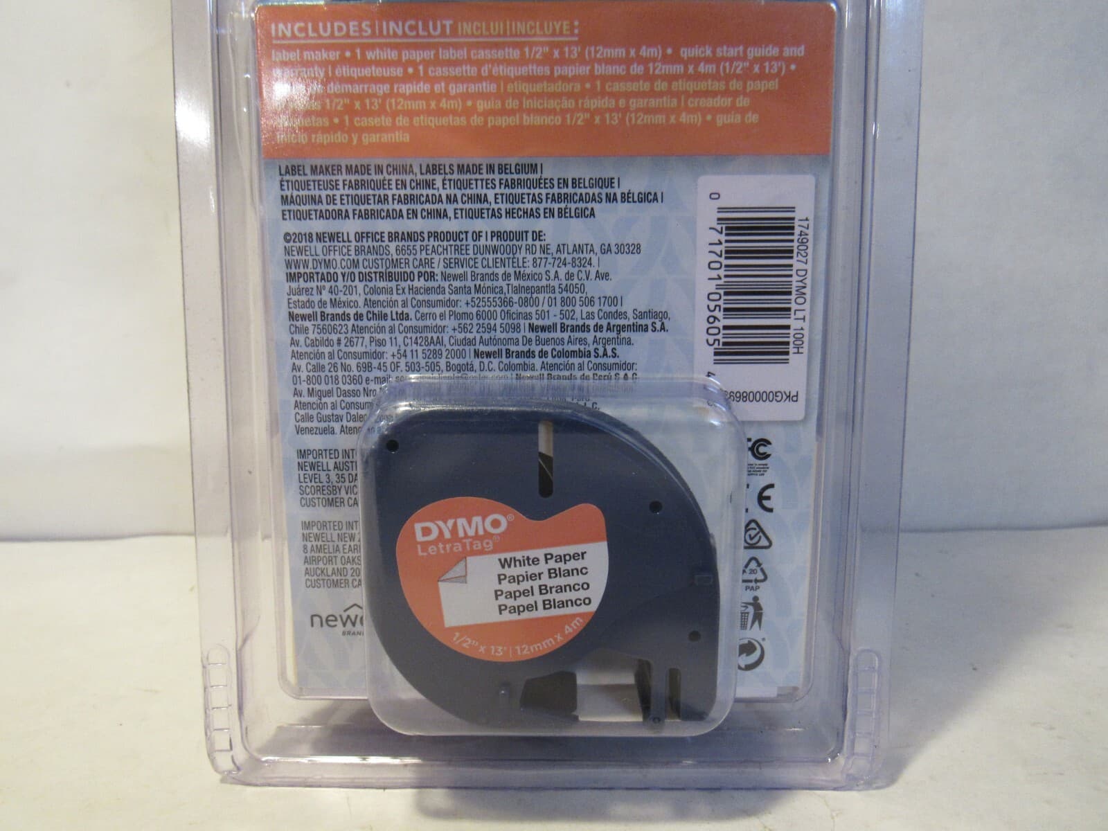 Dymo LetraTag LT-100H Handheld Portable Electronic Label Maker Machine Blue U17 - Thumbnail 5