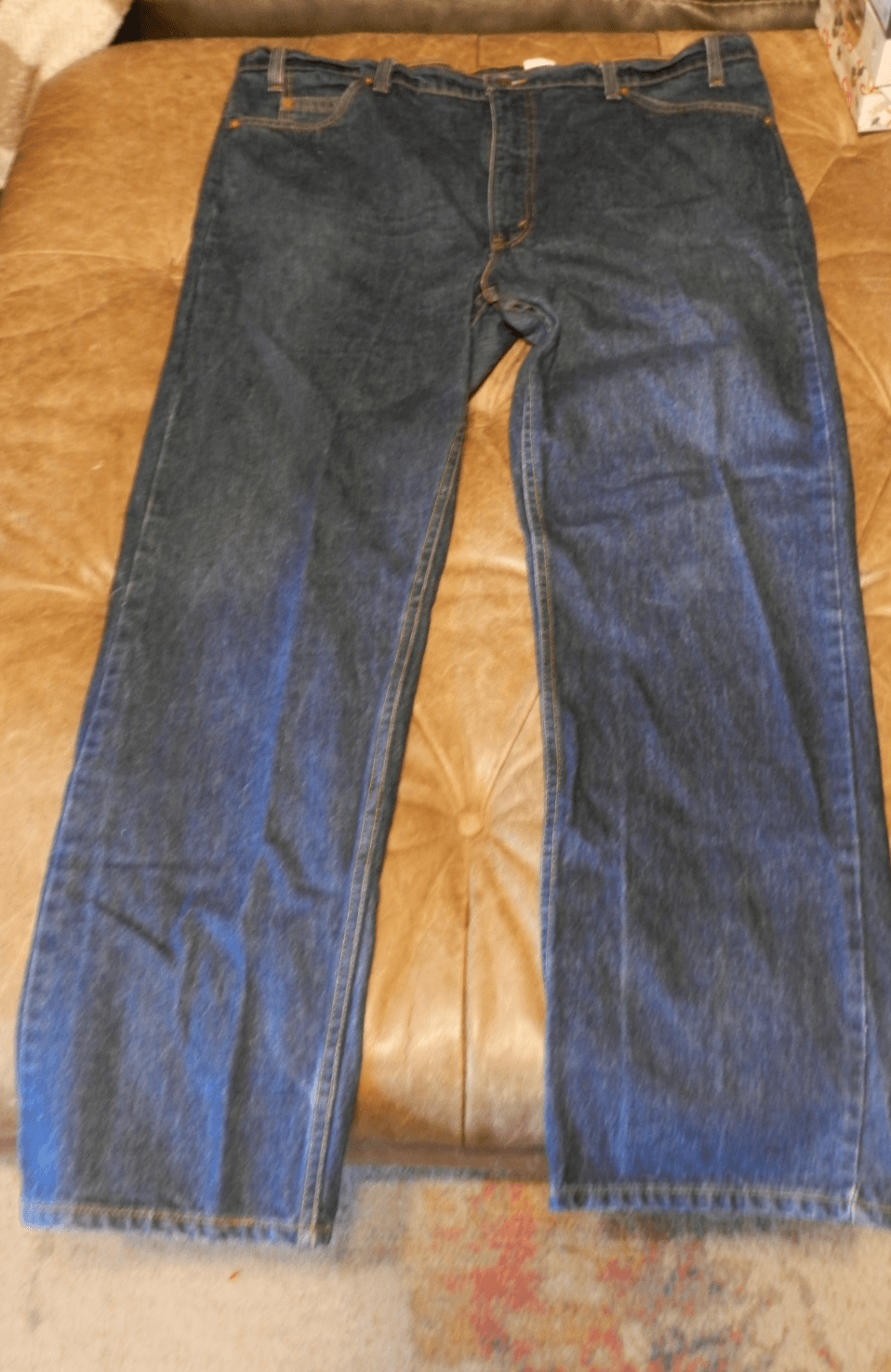 Vintage Levi’s 505 Reg. Fit Blank Orange Tab Men’s 42/30 Med. Dark (B84J) - Thumbnail 2