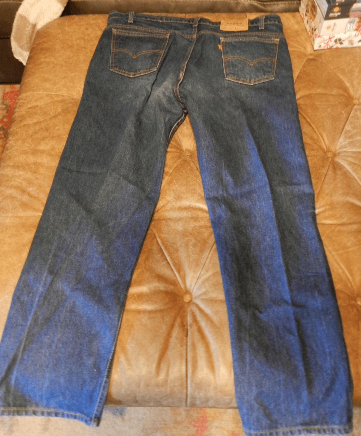 Vintage Levi’s 505 Reg. Fit Blank Orange Tab Men’s 42/30 Med. Dark (B84J) - Thumbnail 3