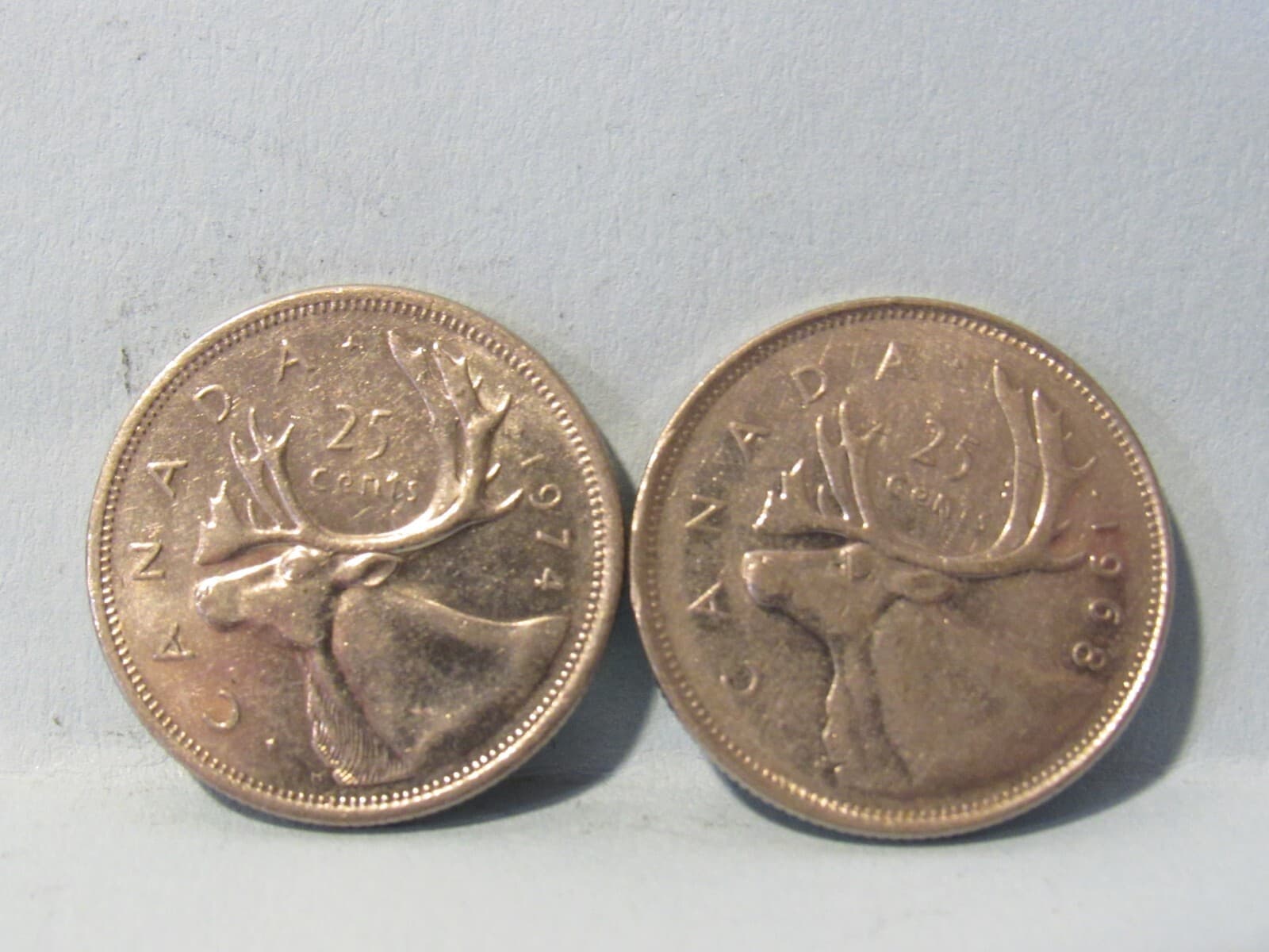 7 - 1968 69 74 78 80 Elizabeth II Dei Gratia Regina 25 Cent Canada Coins Z77M - Thumbnail 6