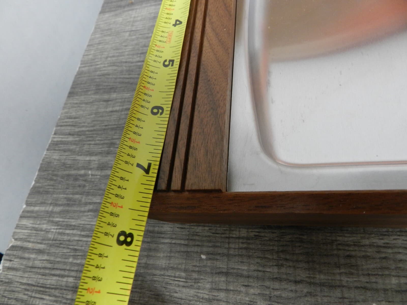 Vintage Foley Flair 3-Tray Server Solid Walnut & Stainless Steel B80J - Thumbnail 6