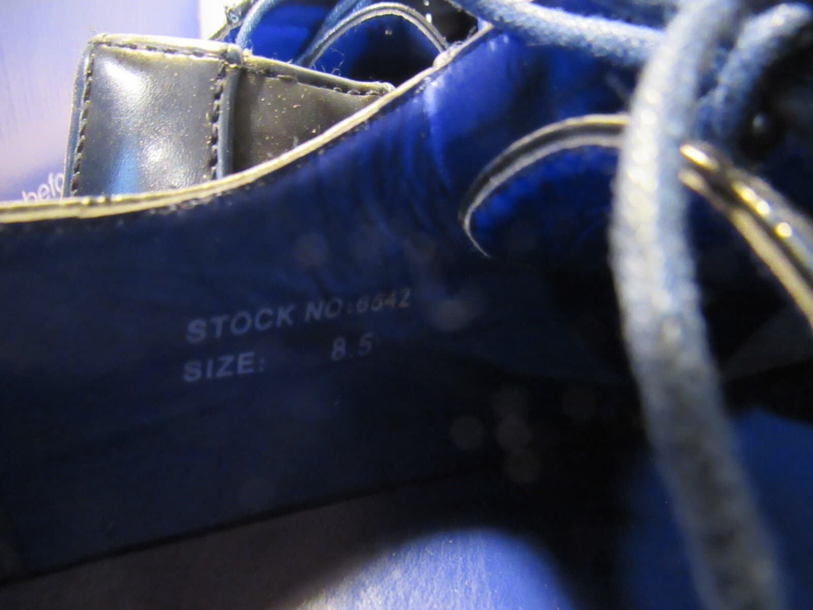 ROBERTO CHILLINI STATUS Men Oxford Dress Shoe Navy Embossed Crocodile Sz 8.5 J43 - Thumbnail 6