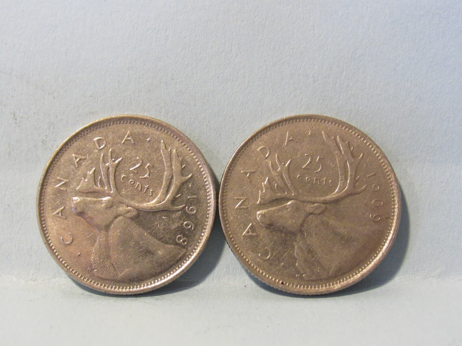 7 - 1968 69 74 78 80 Elizabeth II Dei Gratia Regina 25 Cent Canada Coins Z77M - Thumbnail 7