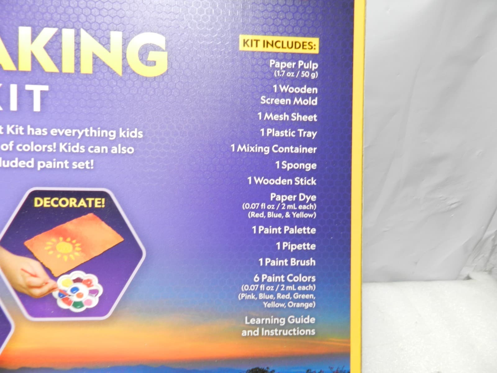 National Geographic Kids Paper Making Kit 10 Sheets Paints Art (H91K) - Thumbnail 5