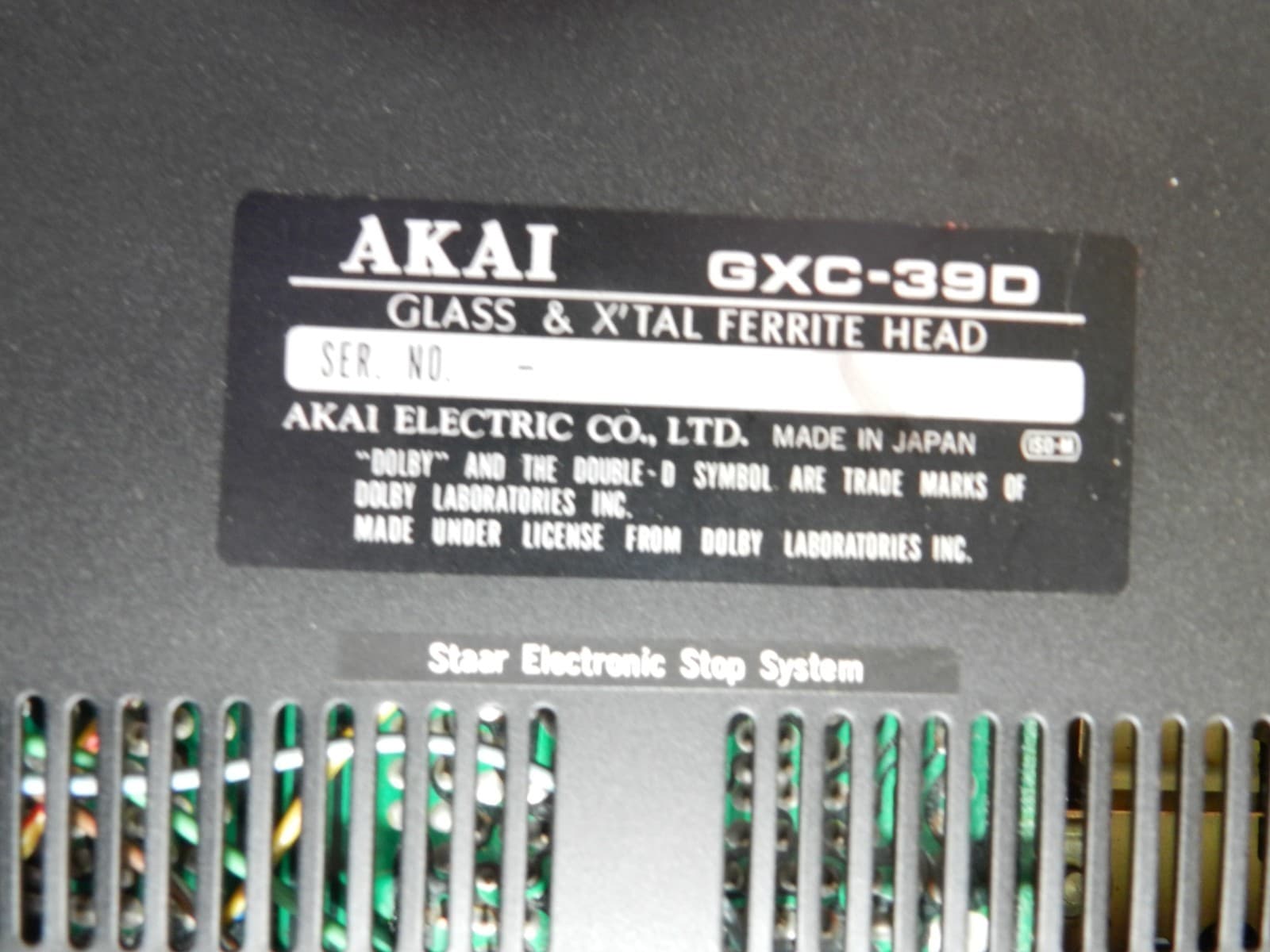 AKAI GXC-39D Stereo Cassette Player Recorder Dolby Ex. Condition (H92J) - Thumbnail 6
