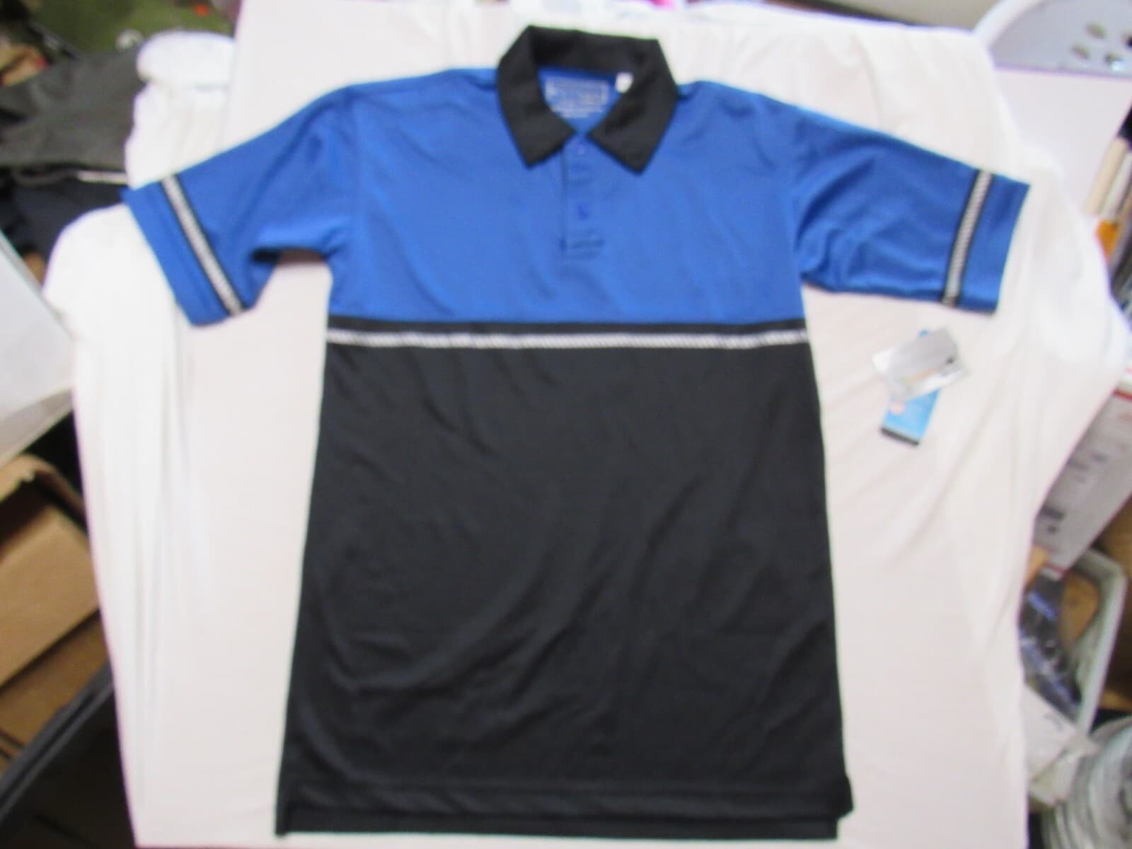 Mocean Tech Two Tone Reflective Bike Short Sleeve Polo 0402 Security X81JK - Thumbnail 2